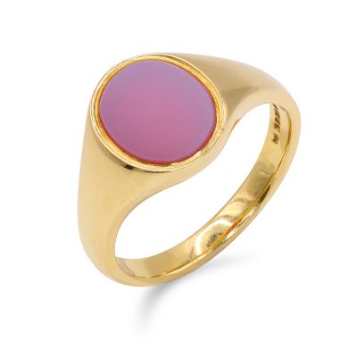 Lumbers 18ct Gold Oval Signet Ring with Sardonyx
