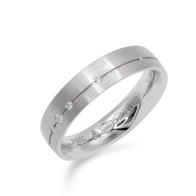 Lumbers Platinum 0.10cts Diamond Matt Ring