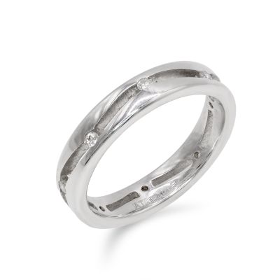  Platinum Diamond Wave Set Band