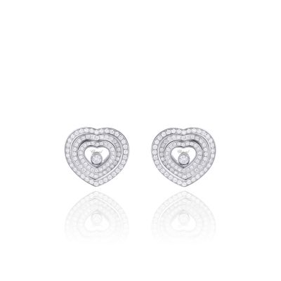  Chopard Happy Spirit Diamond Heart Earrings