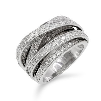 Lumbers 18ct Gold 0.94cts Diamond XO Dress Ring