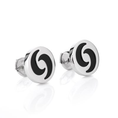 Lumbers Pre-Owned 18ct Gold Circle Onyx Studs