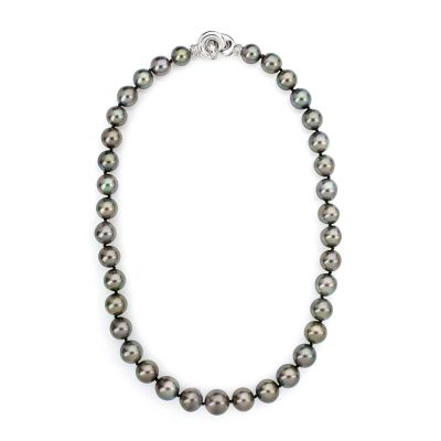 Lumbers 18ct Gold Black Tahitian Pearl Necklace