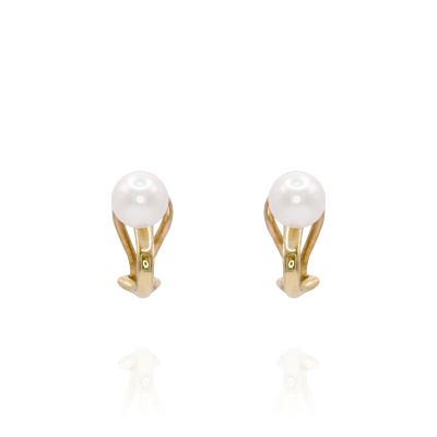  9ct Gold Cultured Pearl Clip-On Earrings