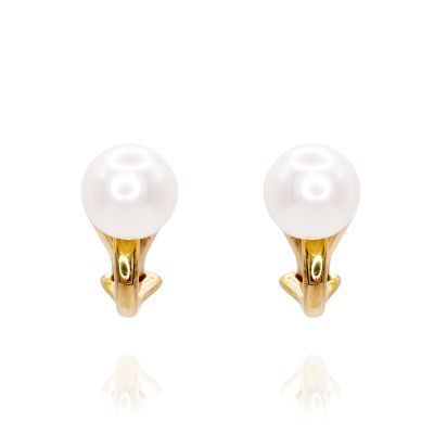  Pre-Owned 9ct Gold Freshwater Pearl Clip Ons