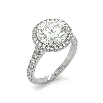 Lumbers Pre-Owned Plat 2.61cts Diamond Halo Ring