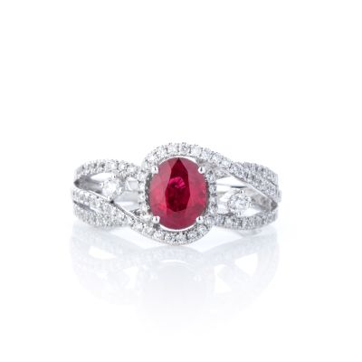 Lumbers Pre-Owned 18ct Gold Ruby & Diamond Ring
