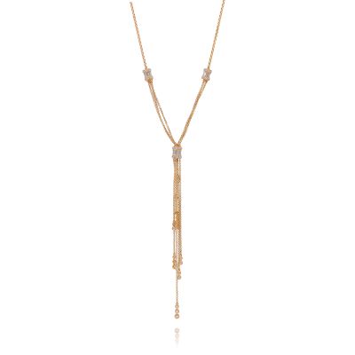 Lumbers 18ct Gold 1.78cts Diamond Tassel Necklace