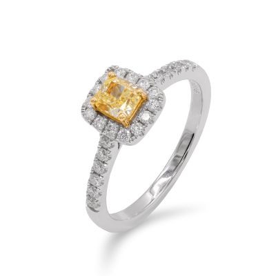 Lumbers 18ct Gold 0.51ct Yellow & White Diamond Ring