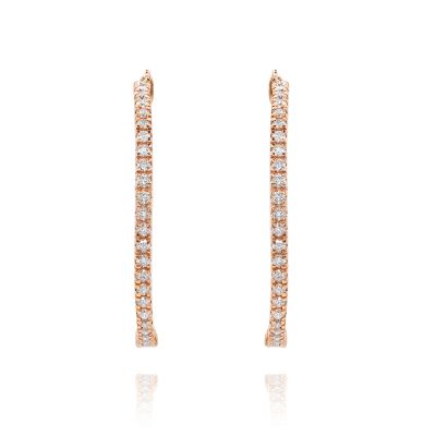Lumbers 14ct Gold 1.13cts Diamond Medium Hoops