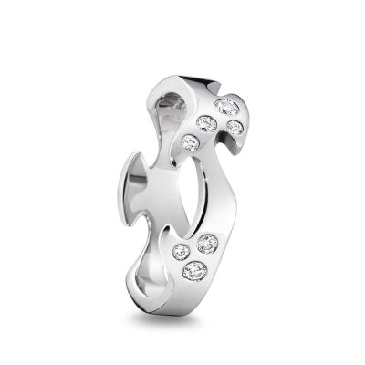 Georg Jensen Georg Jensen 18ct White Gold Fusion Centre Ring
