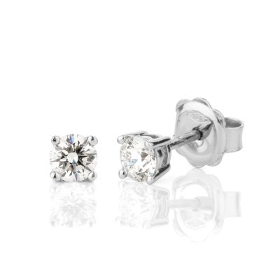 Lumbers 18ct Gold Diamond Solitaire Ear-Studs