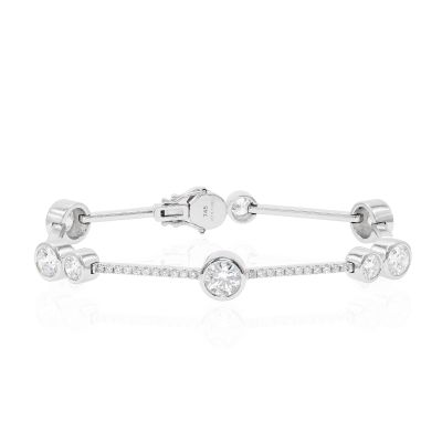 Lumbers Platinum Cascade 7.45cts Diamond Bracelet