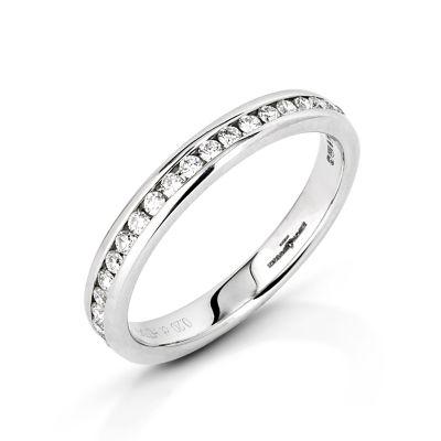 Brown & Newirth Platinum 0.20ct Diamond Half Eternity Ring