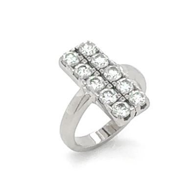 Lumbers Pre-Owned 18ct Gold Diamond Bar Ring