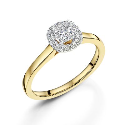 Love Lumbers Love Lumbers 18ct Gold 0.52ct Cushion Cut Diamond Ring