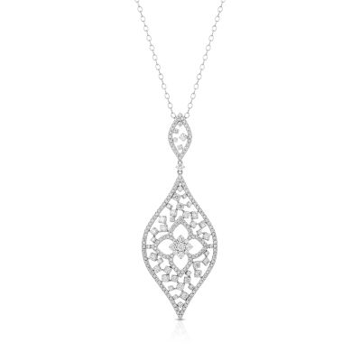 Lumbers 18ct Gold Fancy Openwork & Diamond Pendant