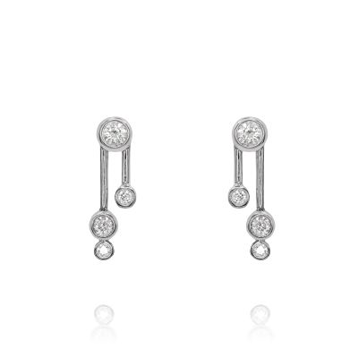Lumbers 18ct Gold 0.29cts Diamonds Drop Earrings