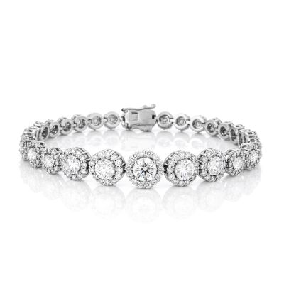 Lumbers 18ct Gold 8.16cts Diamond Graduated Bracelet