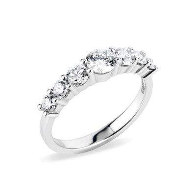 Lumbers Platinum Graduated 7 Stone Diamond Ring