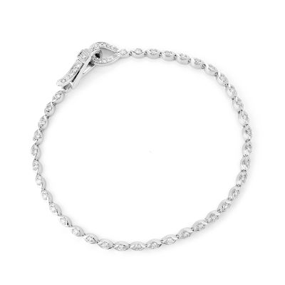 Lumbers 18ct Gold 1.00cts Diamond Fancy Shaped Bracelet