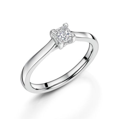  Love Lumbers Princess Cut Diamond Ring in Platinum