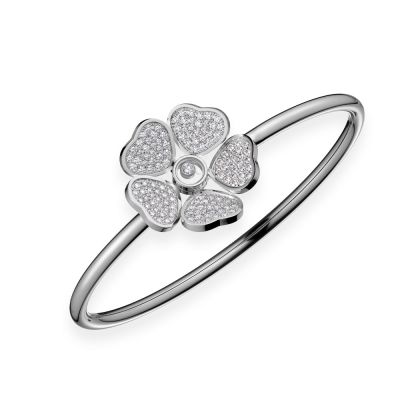 Chopard Chopard Happy Heart Flower Pave Diamond Bangle