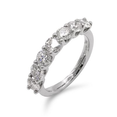 Lumbers Platinum 1.71cts Diamond U Set Half Eternity Ring
