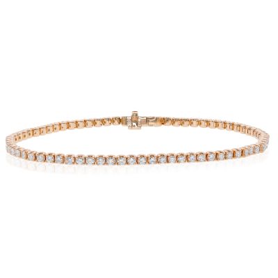 Lumbers 18ct Gold 2.12cts Diamond U Set Tennis Bracelet