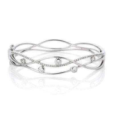 Lumbers 18ct Gold Cascade 0.70cts Diamond  Bangle