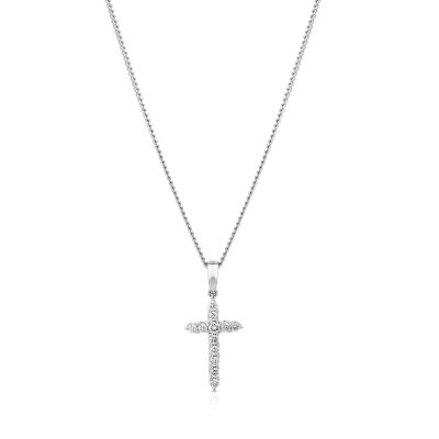Lumbers 18ct Gold 0.23cts Brilliant Cut Diamond Cross Pend