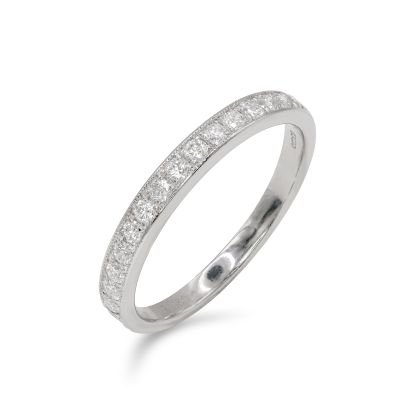 Lumbers Pre-Owned Platinum Diamond Half Eternity Ring