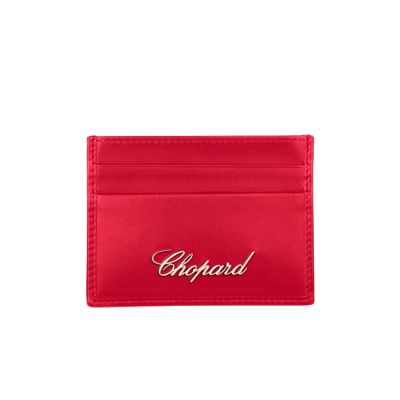 Chopard Chopard Small Card Holder in Red Calfskin