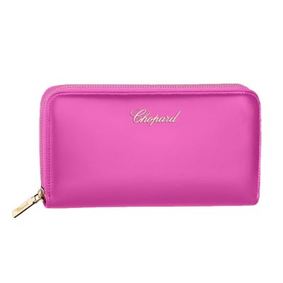 Chopard Chopard Zipped Wallet in Fuchsia Calfskin