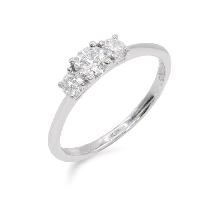 Lumbers Platinum 0.55cts Diamond 3 Stone Ring