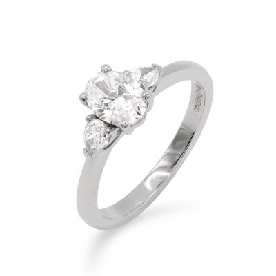 Lumbers Platinum 1.00cts 3 Stone Diamond Ring