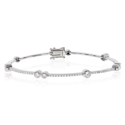 Lumbers Platinum 2.00cts Diamond Scatter Bracelet