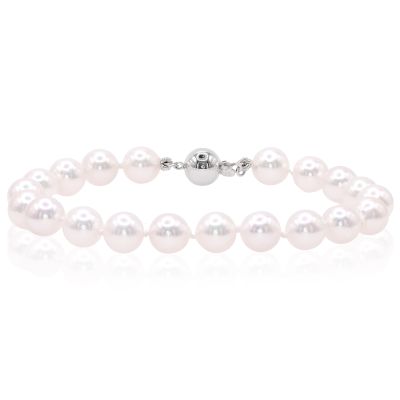  18ct Gold Akoya Cultured Pearl Bracelet