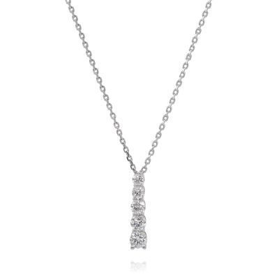 Lumbers Platinum 0.51cts Diamond Graduated Pendant
