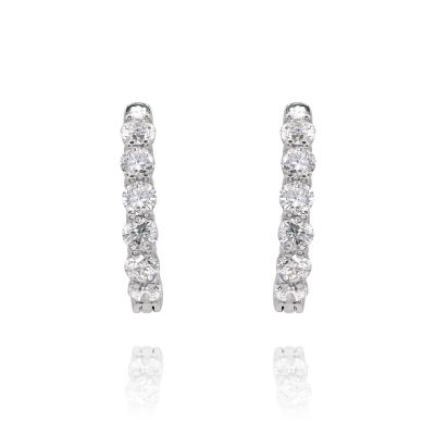 Lumbers 18ct Gold 2.00cts Brilliant Cut Diamond Hoops