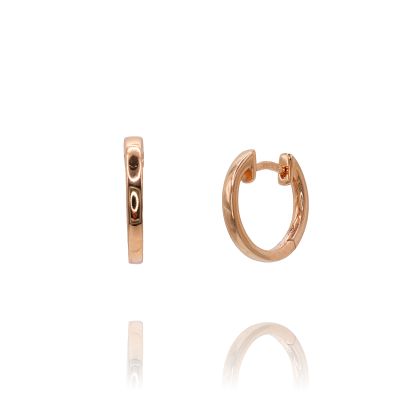 Lumbers 18ct Rose Gold Small Simple Hoops