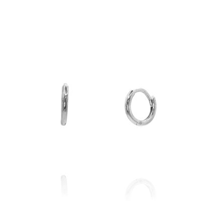 Lumbers 9ct White Gold 5mm Huggie Hoop Earrings