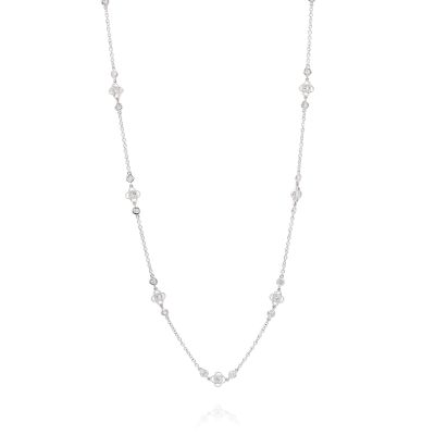 Lumbers 18ct Gold 1.42cts Diamond Daisy Speckled Necklace