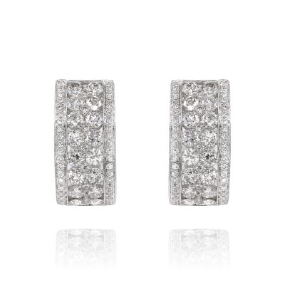 Lumbers 18ct Gold 2.52cts Diamond 4 Row Hoops