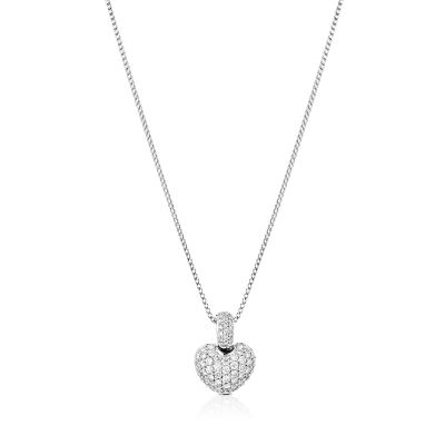 Lumbers 18ct Gold 1.00cts Diamond Set Heart Pendant