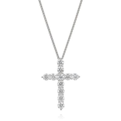 Lumbers 18ct Gold Medium 1.65cts Diamond Cross Pendant