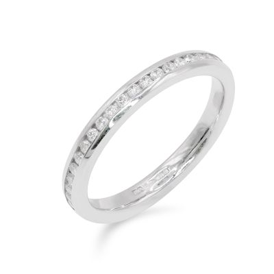 Lumbers Platinum 0.25cts Diamond Channel Set Eternity Ring