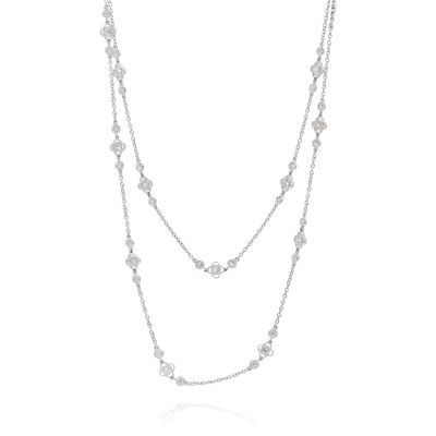 Lumbers 18ct Gold 2.73cts Diamond Set Daisy Sautoir