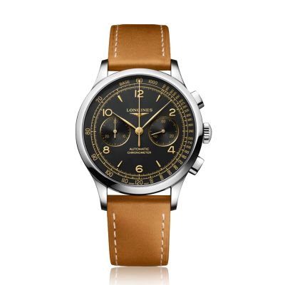Longines Longines Record Chrono 40mm Black Dial Watch