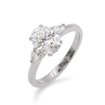 Lumbers Platinum 1.80cts Diamond 3 Stone Ring